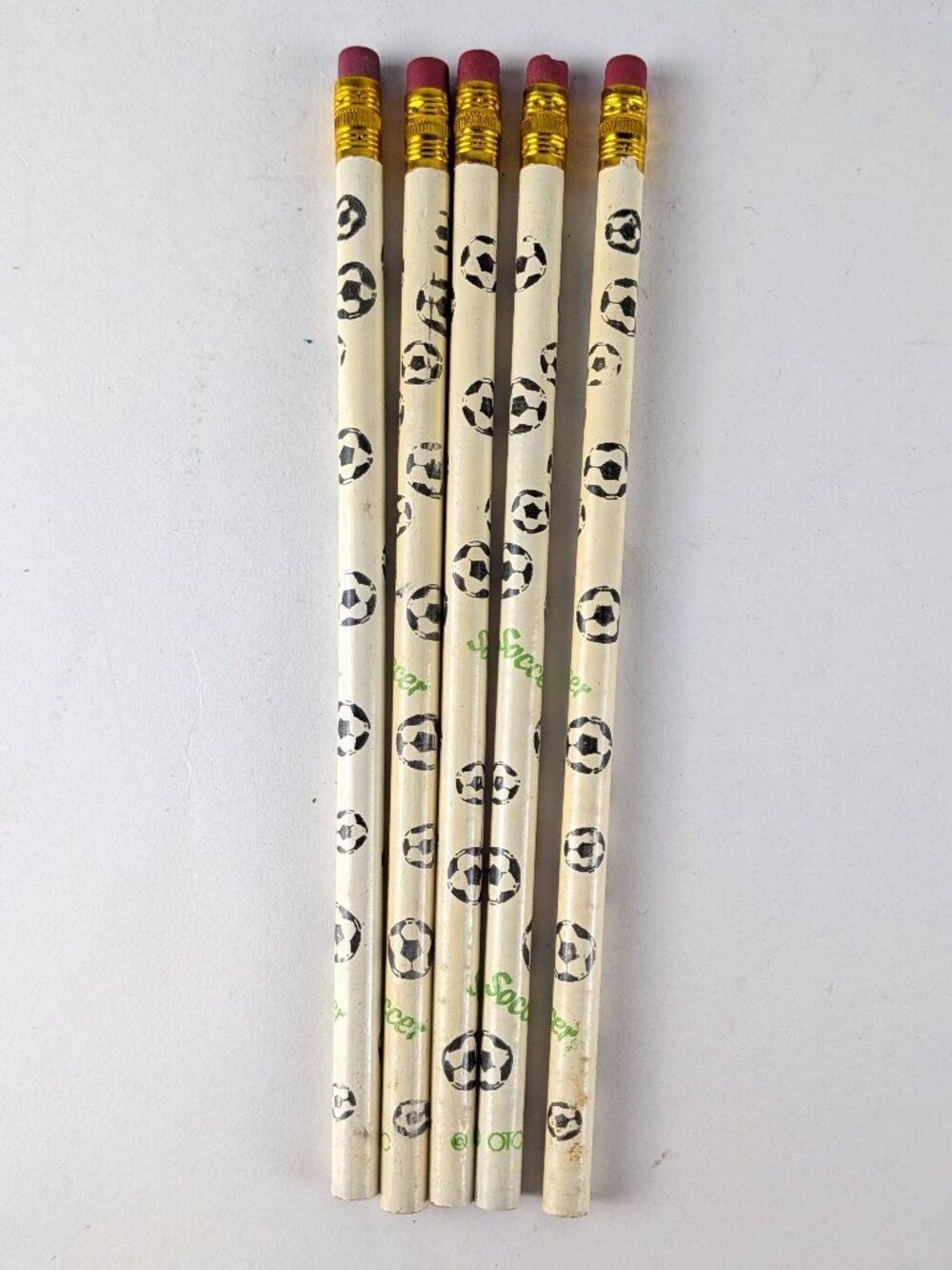 Vintage 90s Soccer Pencil Lot x5